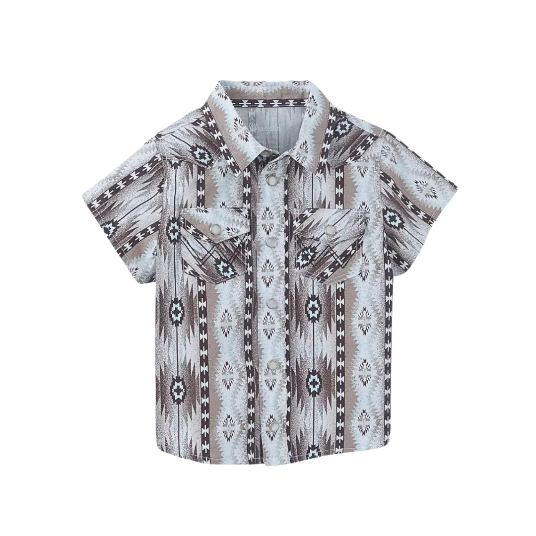 Wrangler Kid's Checotah Brown Shirt