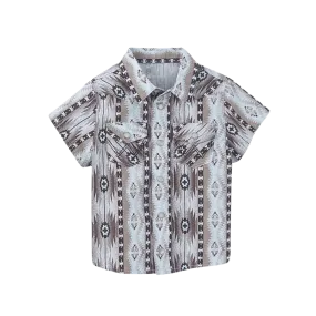 Wrangler Kid's Checotah Brown Shirt
