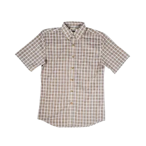 Wrangler Men's Riata Classic Fit Plaid Brown Shirt