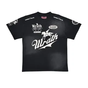 Wrathboy Mens Good Luck Crew Neck T-Shirt WB04-090 DK Grey