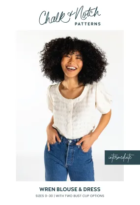 Wren Blouse & Dress | Chalk   Notch Patterns