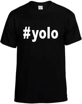 #Yolo Hashtag Unisex T-Shirt Novelty Graphic Tee Shirt